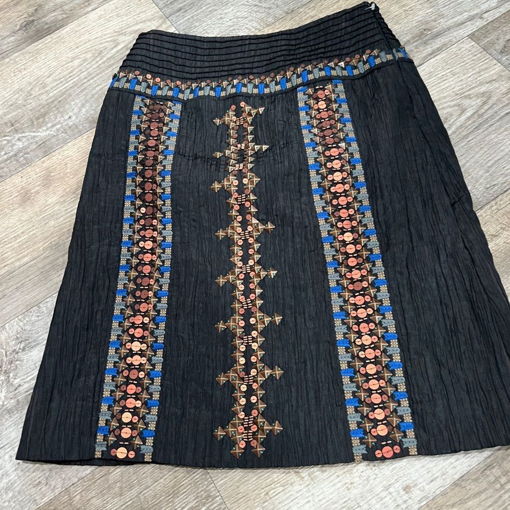 Etcetera Black embroidered Skirt‎ size 0